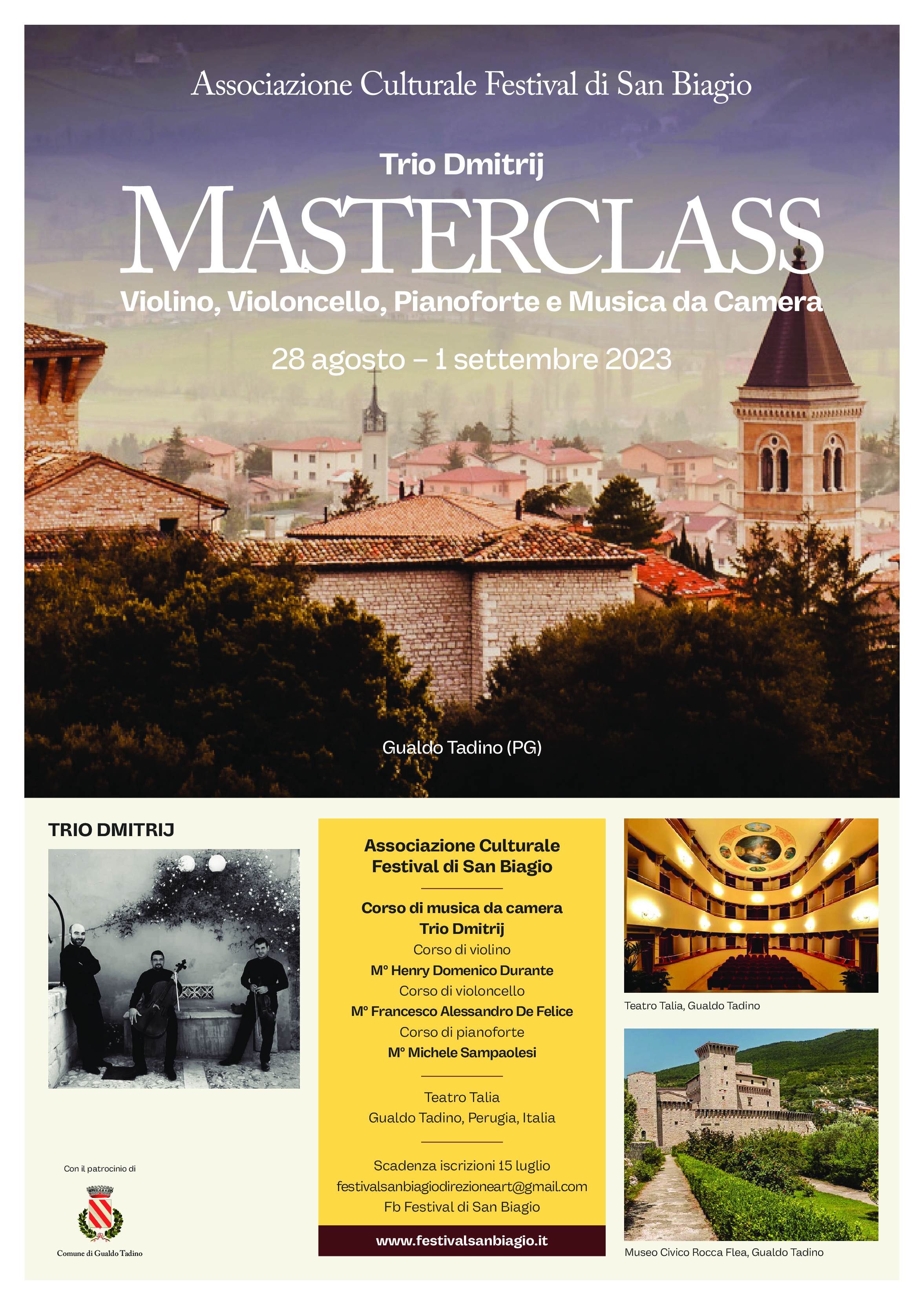 Masterclass 21-25 Agosto Festival San Biagio